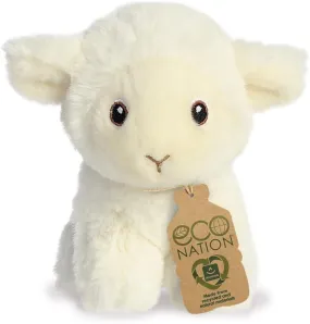 AURORA, 35073, Eco Nation Mini Lamb, 5In, Soft Toy, White