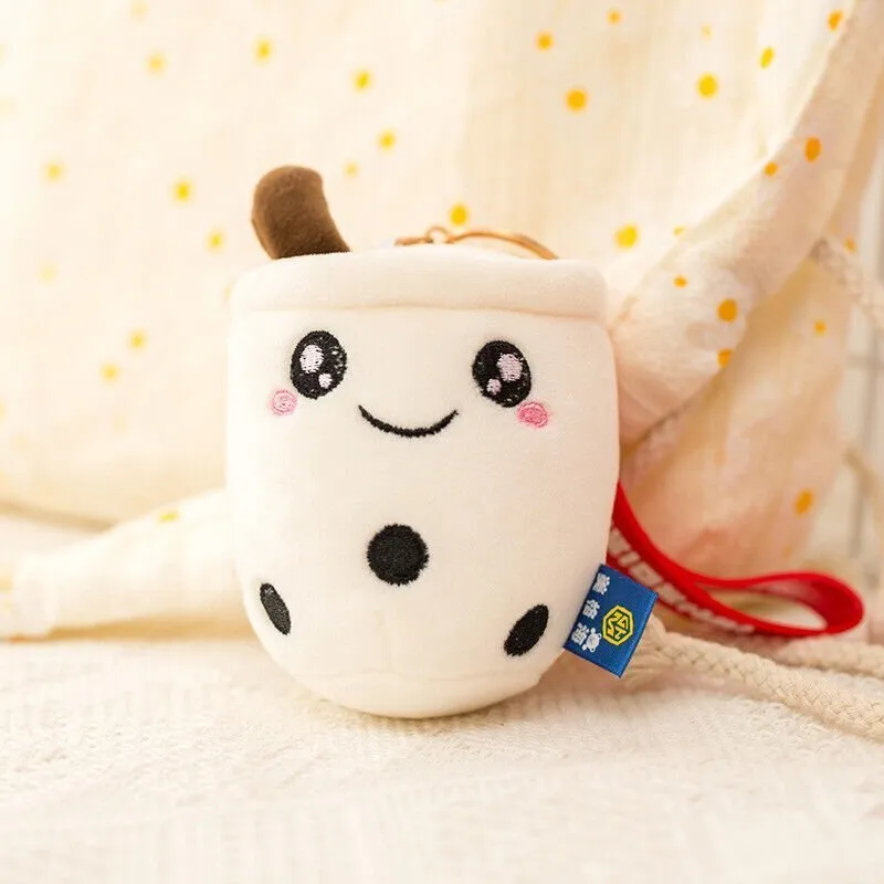 Bubble Tea Milk Tea Keyring 10cm Cute Soft Plush Boba Keychain