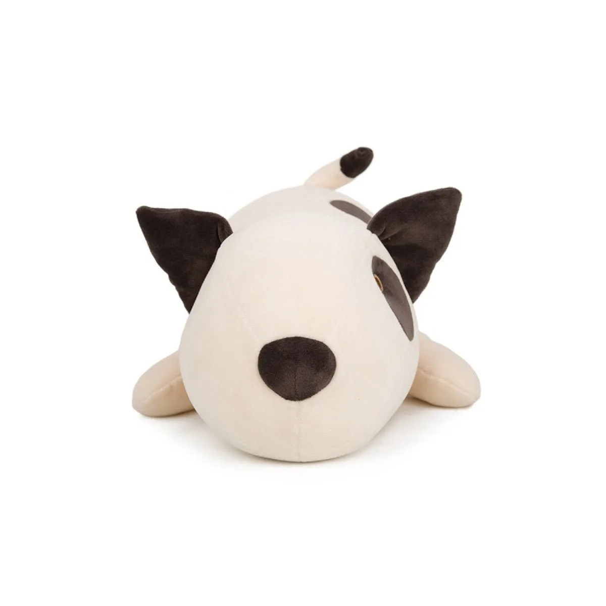 Bull Terrier Long Cushion Ivory Stuffed Plush Toy