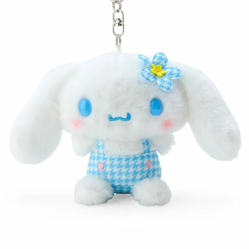 Cinnamoroll Plush Mascot Keychain (Floral Houndstooth Series)