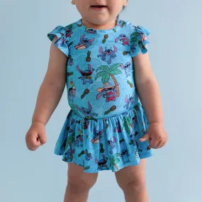 Disney Tropical Stitch Twirl Skirt Bodysuit Dress