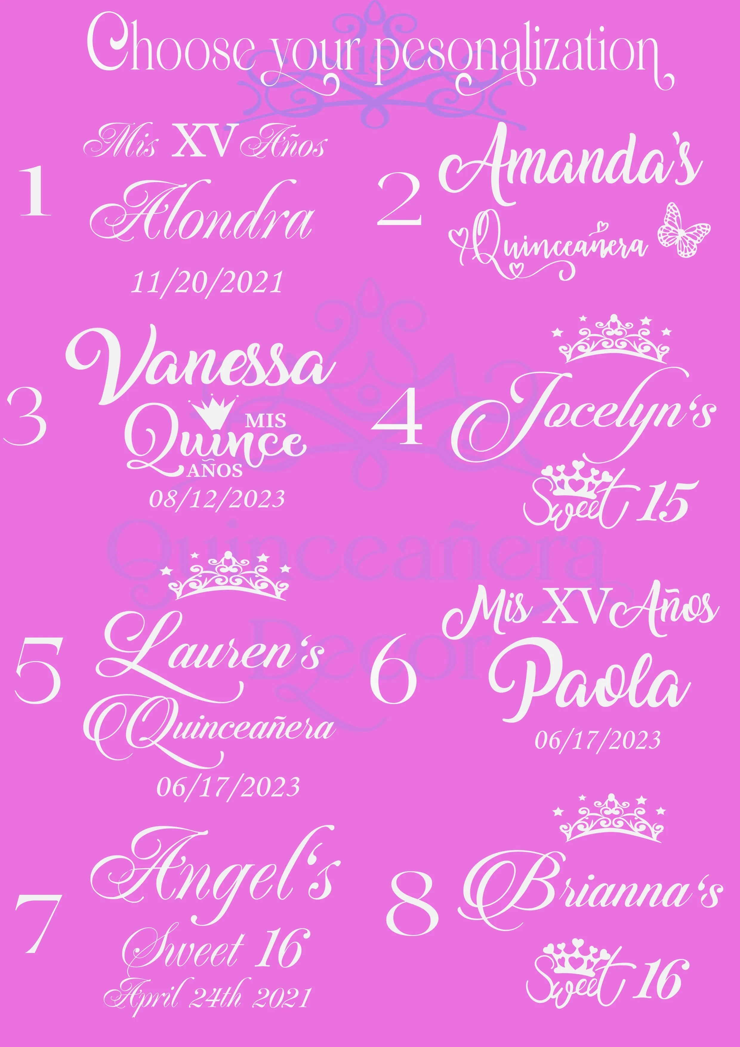 Fuchsia La Ultima Muneca for quinceanera