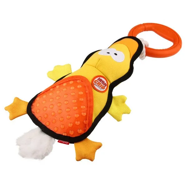 GiGwi Iron Grip Duck Plush Tug Toy with TPR Handle