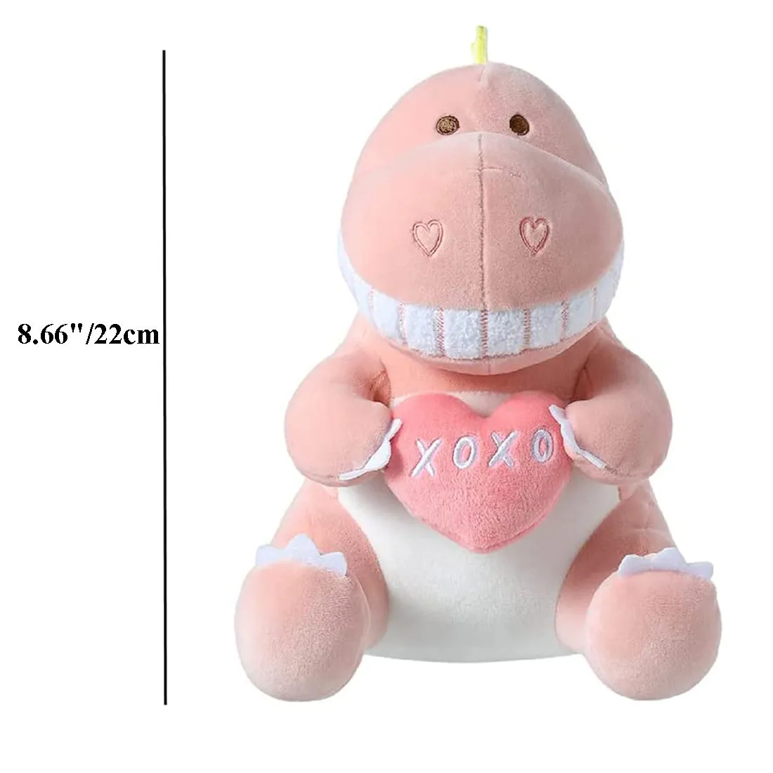 MINISO Mini Family Valentine Series Heart Sitting Dinosaur Plush Toy