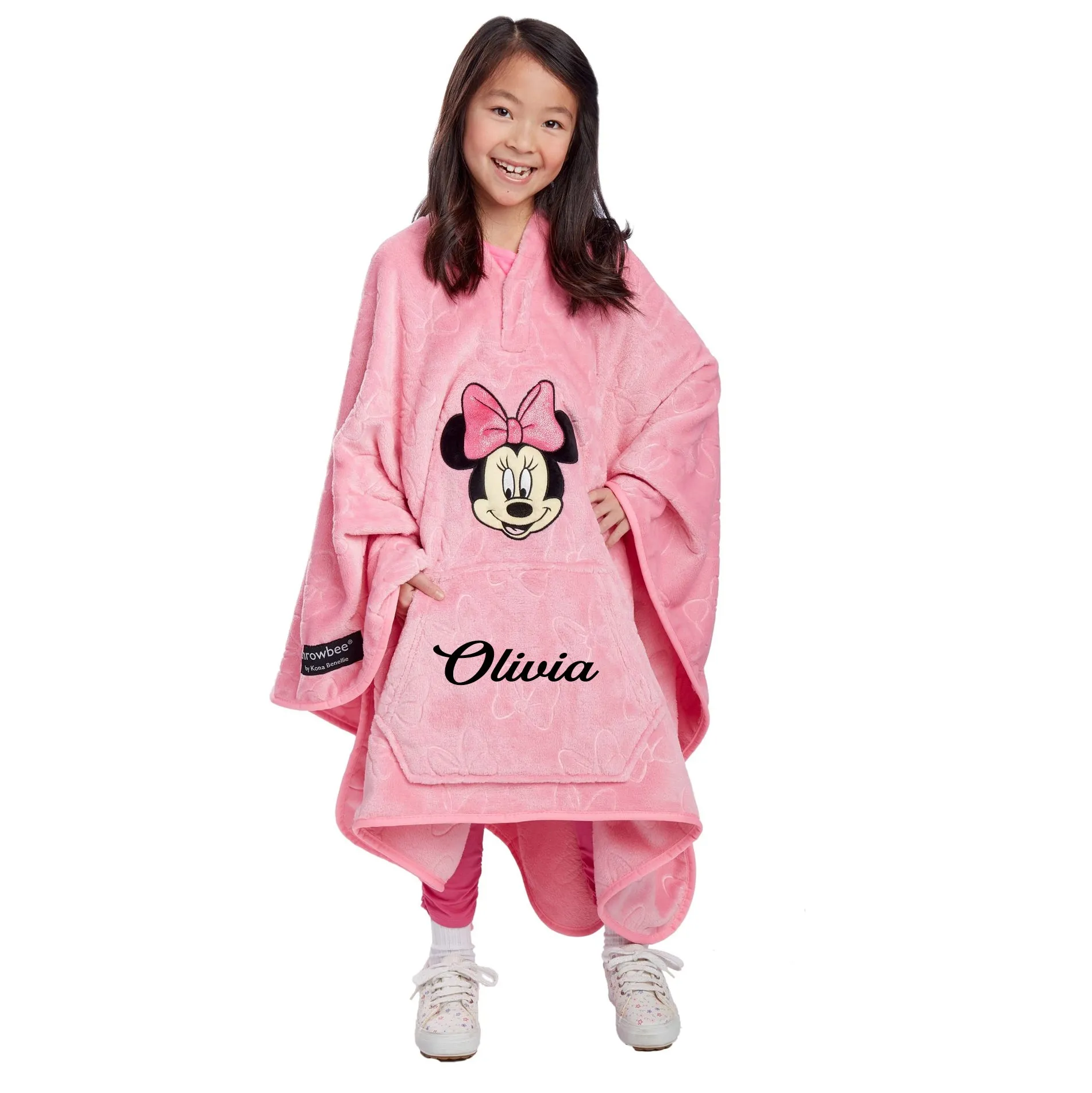 Personalized Minnie Mouse Throwbee® 50" x 60" Wearable Plush Throw