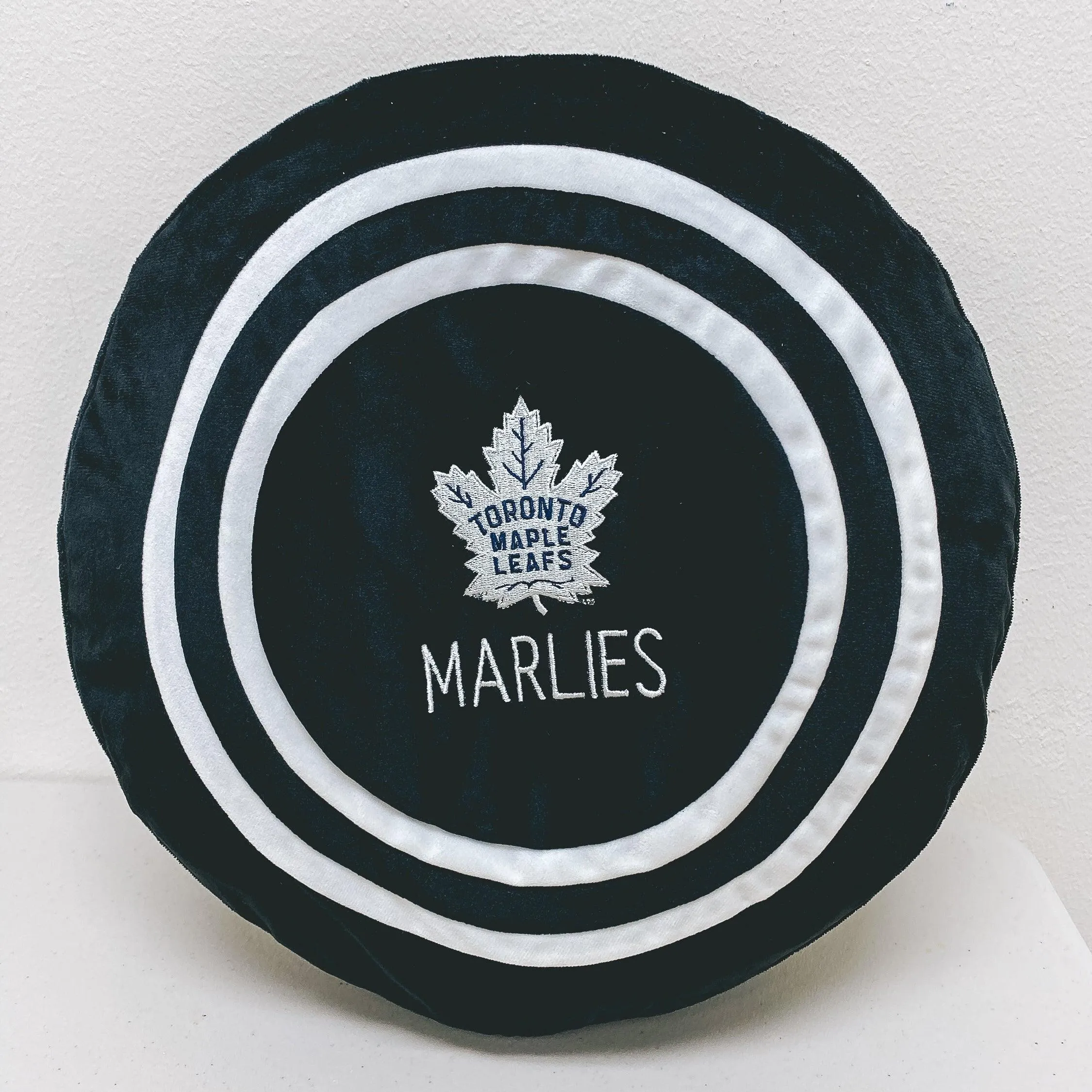 Personalized Toronto Maple Leafs Plush Hockey Puck