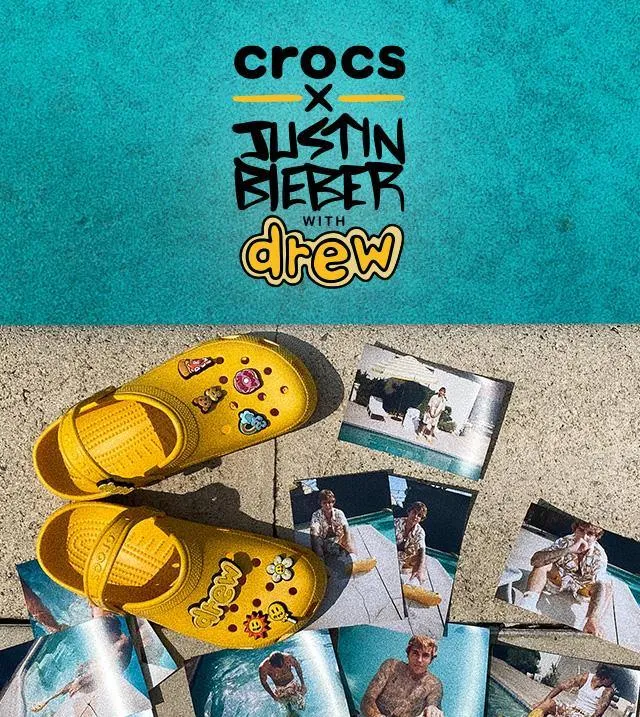 Rare Limited Edition Crocs X Justin Bieber with Drew - Classic Clog!