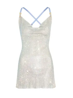 Rhinestoned Calypso Dress in Mojito