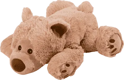 WARMIES SOFT TOY bear William lying down light brown, Toys